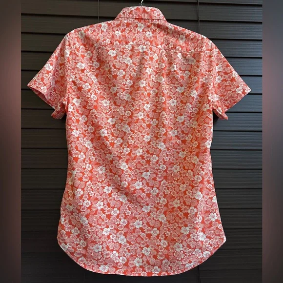 J. Crew Men's Flex Washed Slim Short-Sleeved Button-Up Hawaiian Shirt Sz Small - Picture 2 of 9